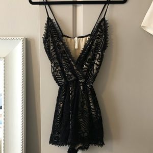 Black Lace Romper